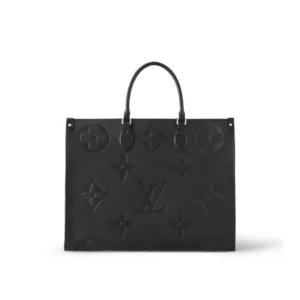 Vuitton Black Embossed Premium Double Box Tote Bag