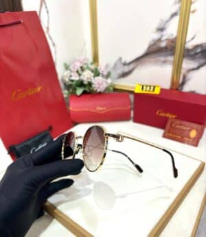 Men Classic Style Cartier Sunglasses 52 Silver Blue